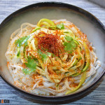 Tallarines de arroz y de calabacín