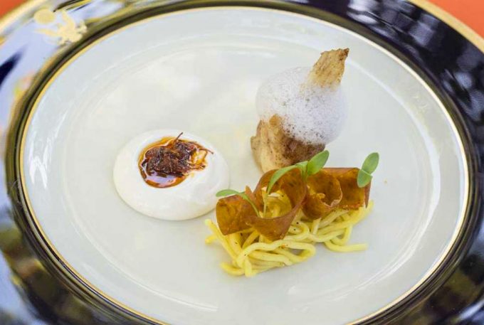 lapsang souchong con bergamota y salsa XO versión ibérica