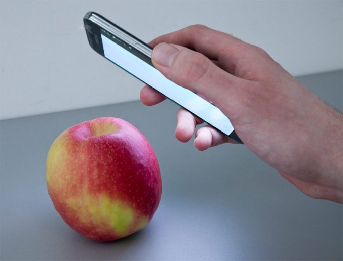 Analizar los alimentos con un teléfono móvil