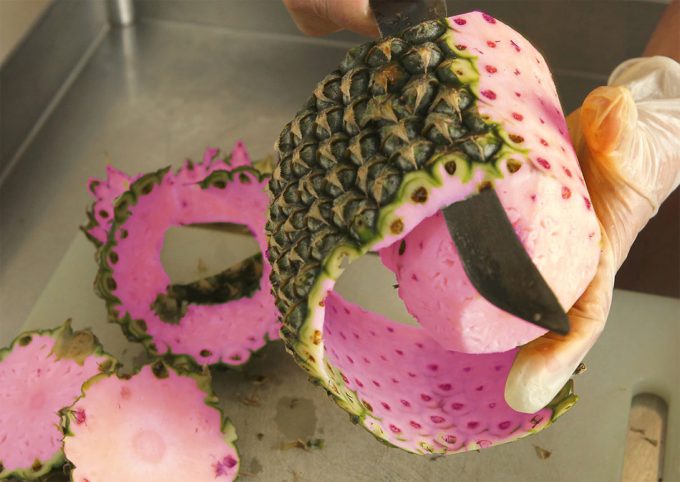 extra sweet pink flesh pineapple