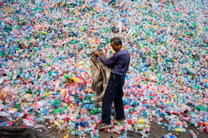 Reciclaje de las botellas de plástico
