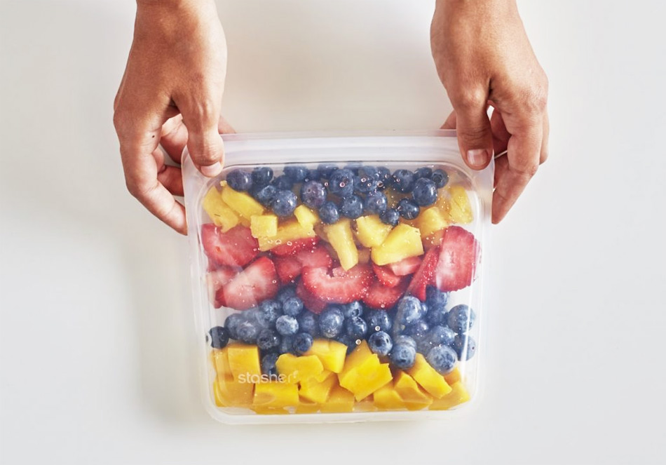 SPLF Paquete de 6 bolsas de silicona reutilizables para almacenamiento de  alimentos, recipientes de preparación de comidas sin BPA, bolsas