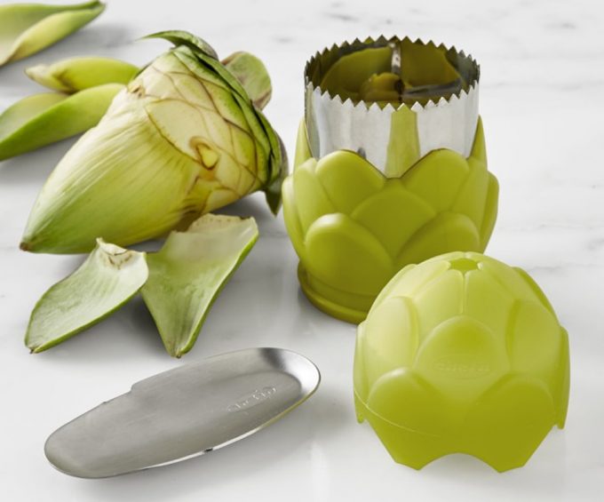 Artichokester, un utensilio para sacar el corazón alcachofas Limpia alcachofas