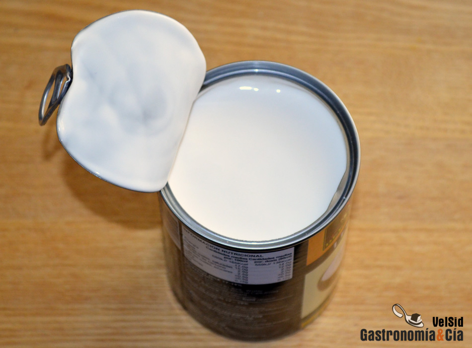 Qué hacer si la leche de coco está separada en una parte sólida y otra