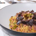 Pasta con setas, jamón ibérico y trufa negra