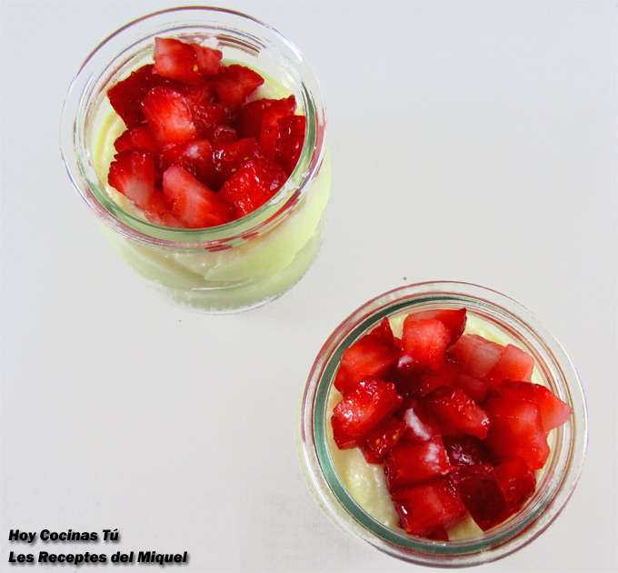 Receta de postre en vasito