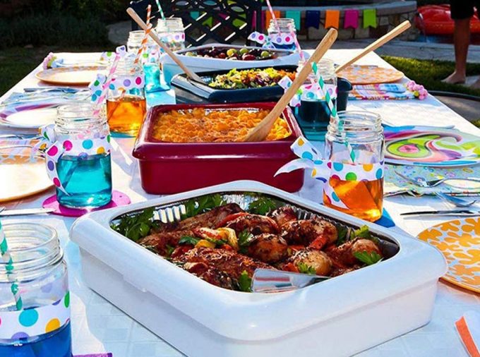 Porta bandejas de aluminio Cajas porta alimentos y comidas