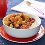 Manzana, pasas y sésamo