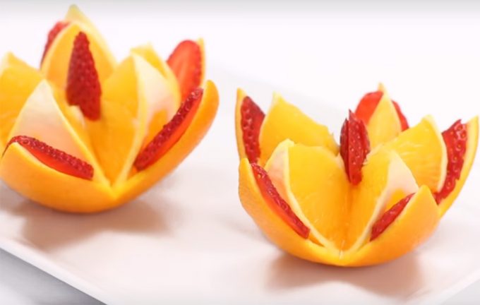 10 formas divertidas, originales y fáciles de presentar una naranja decorativa Cómo hacer decoraciones con fruta