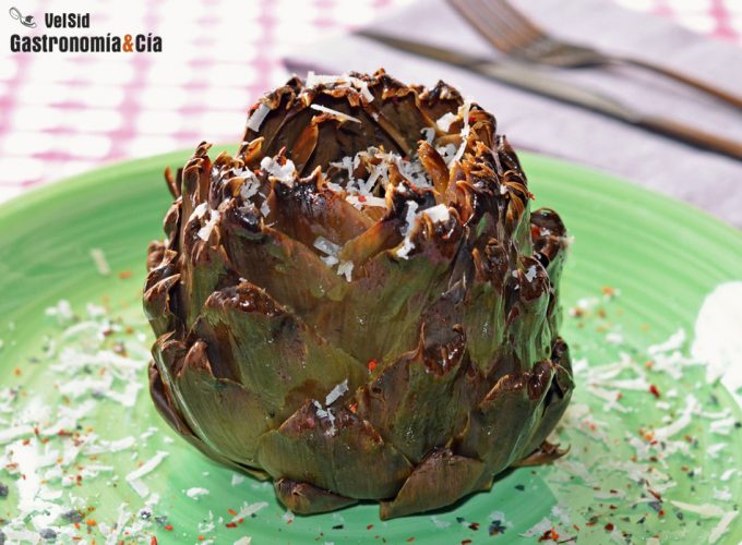 Alcachofas al horno con queso manchego Receta de alcachofas