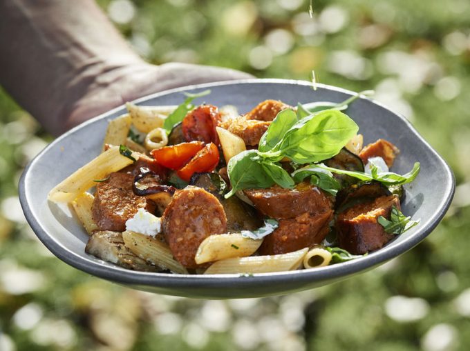 Salchichas elaboradas con ingredientes vegetales