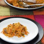 Arroz de carne en paella