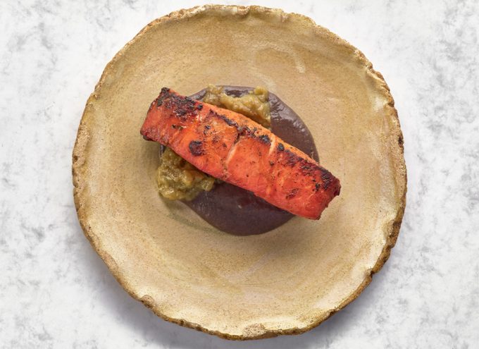 Corvina pibil: Corvina gaditana macerada en achiote de César Martín Receta del Chef