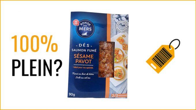 Envases medio vacíos en los productos alimenticios