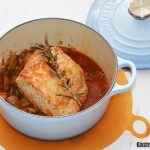 Cinta de lomo con setas y pak choi