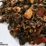 Receta de arroz negro con calamares y gambas