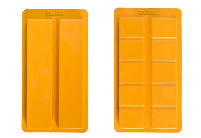 Molde con dos cavidades para hacer dos barras de turrón estrechas Molde turrón