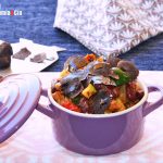 Alubias rojas, soja, verduras y trufa negra