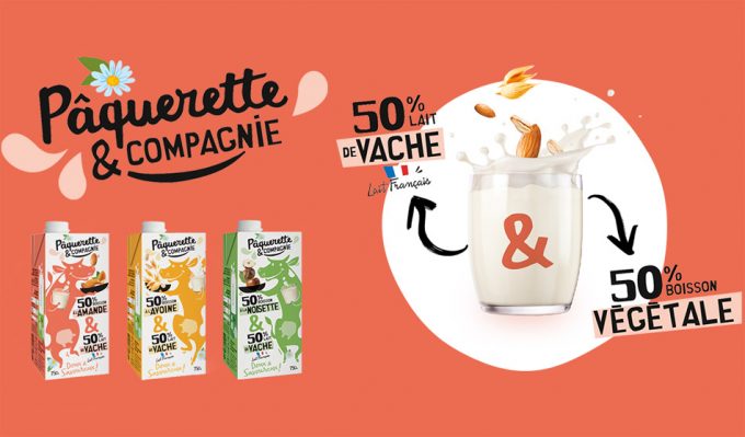 Combinar leche y bebida vegetal