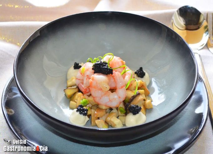 Disfrutar de un suculento menú con marisco 