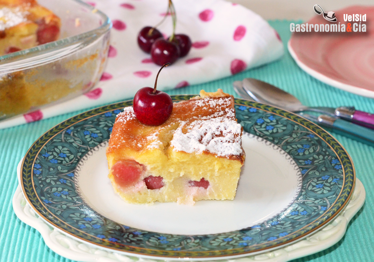 Clafoutis o tarta de cerezas francesa una deliciosa receta fácil de hacer en freidora de aire