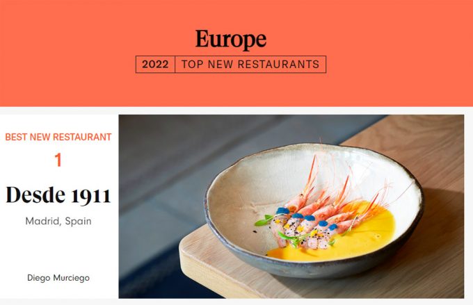 Mejores restaurantes europeos de 2022
