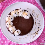 Flan de chocolate y plátano