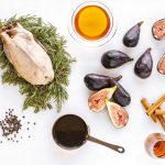 Pechuga de pata asada con higos a la brasa