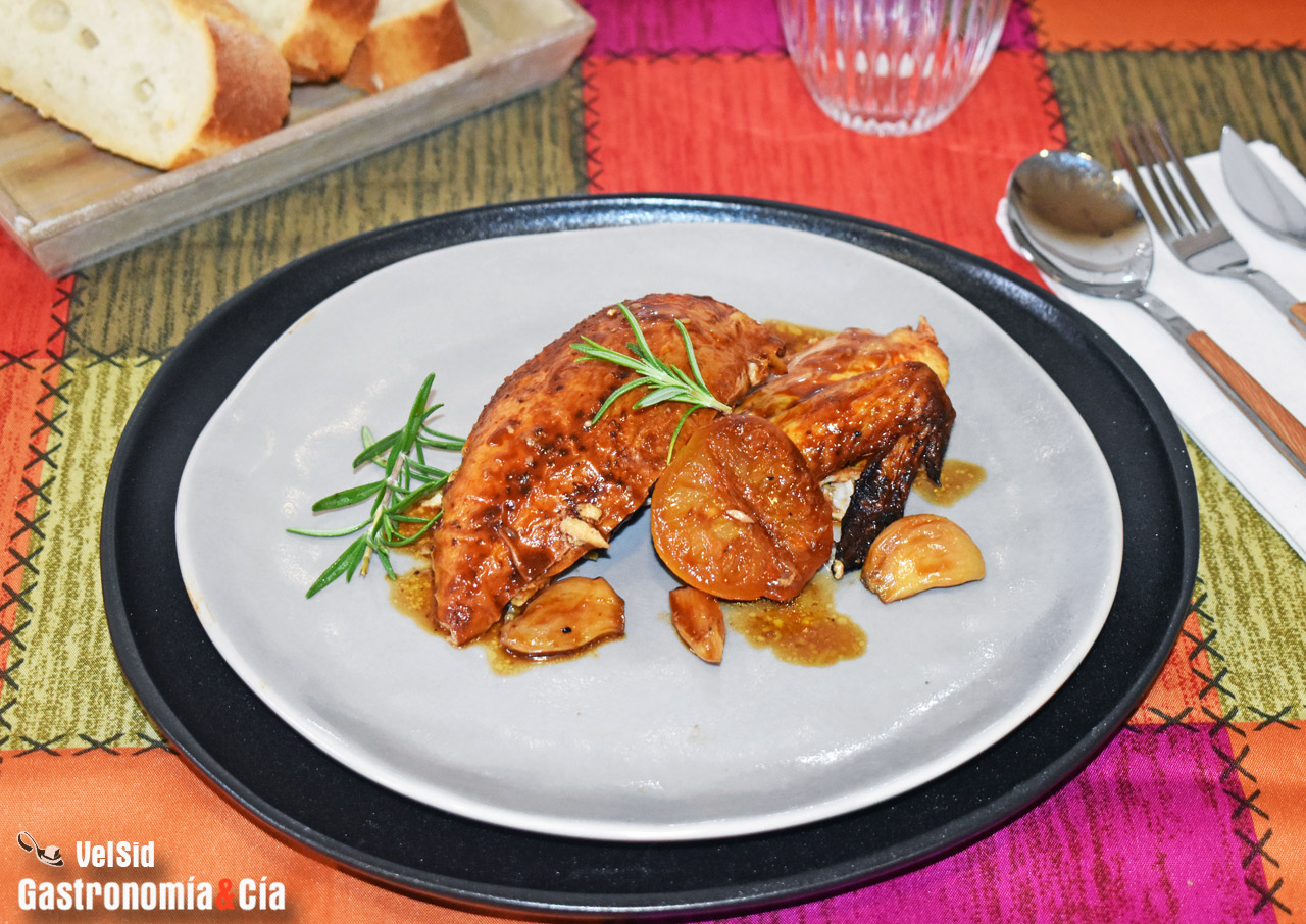 Pollo asado con gochu jang y limón