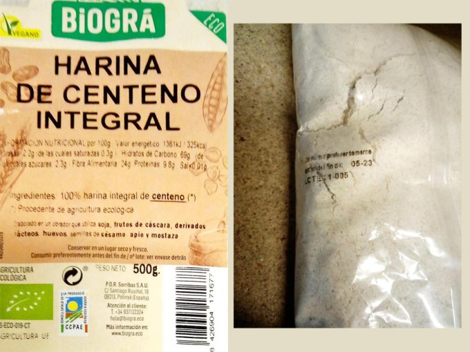 Harina de centeno Biogrà