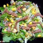 Ensalada de carne y queso azul