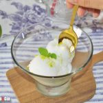 Sorbete con leche o nata