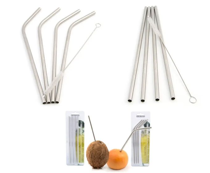 Las pajitas de acero inoxidable están libres de compuestos químicos.