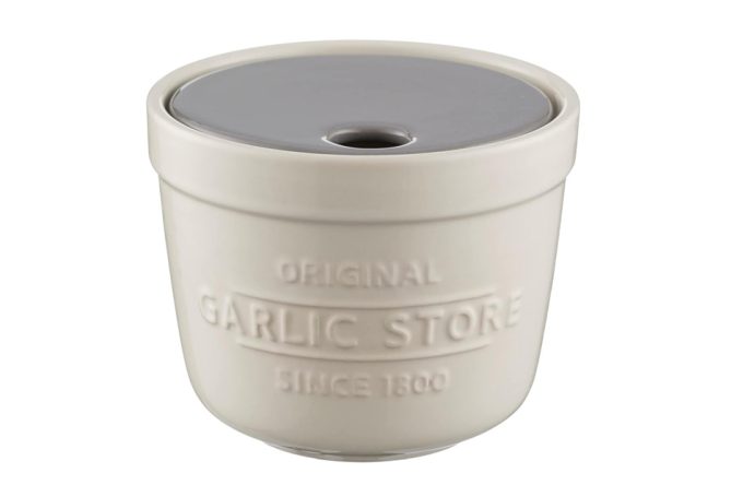 Almacenar ajos Tarro con tapa y rallador de ajos
