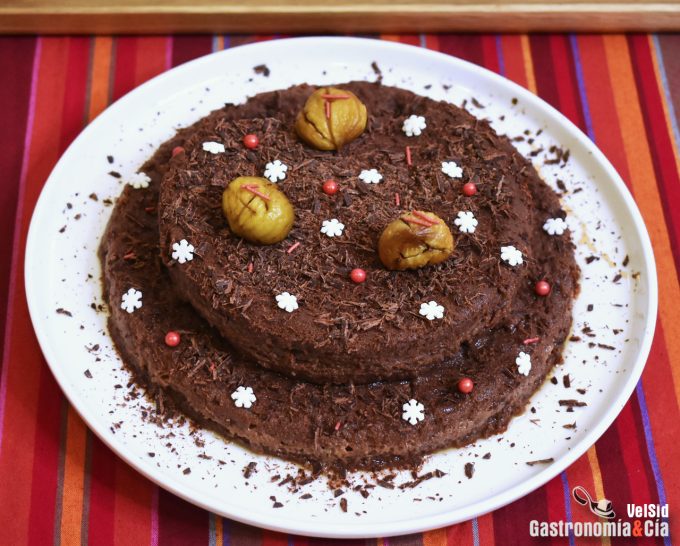 Pastel de castañas y cacao