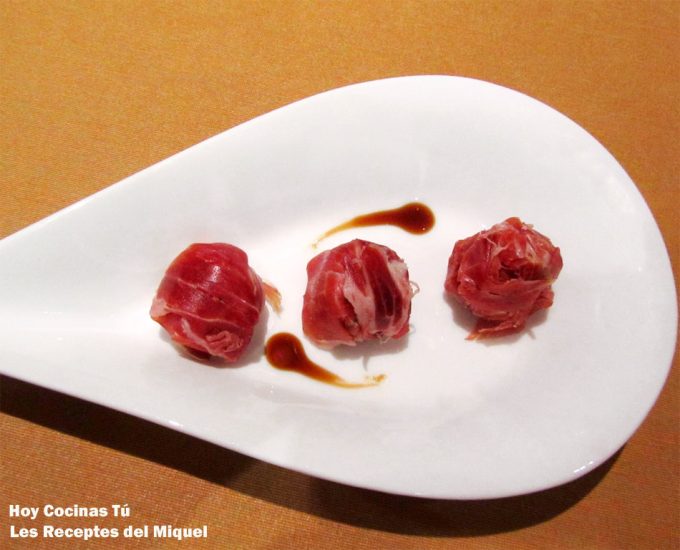 Receta de bombones de foie Foie, jamón ibérico y PX
