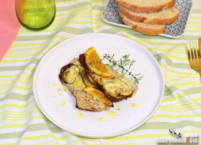 Lomo, naranja e hinojo en freidora de aire
