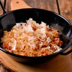 Arroz a la zamorana con escamas de atún