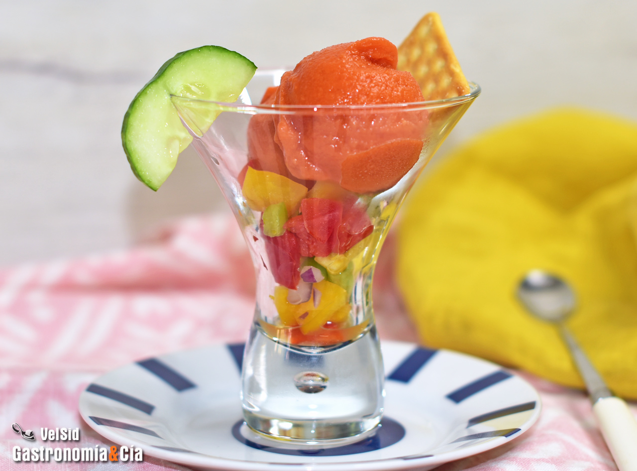 Sorbete de Gazpacho