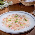 Carpaccio de gamba roja de Joan Roca