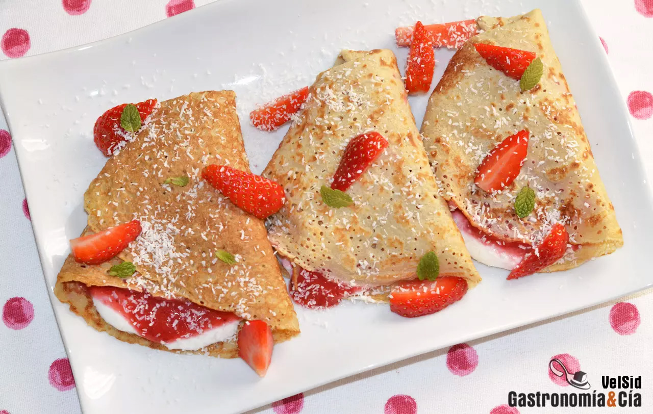 Creps con frutos rojos