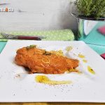 Pollo jugoso con salsa de verduras