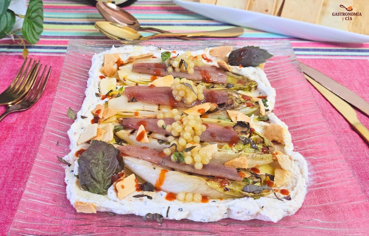 Receta de endibias a la parrilla con ricota, sardina ahumada y yuzu ...