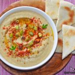 Hummus de calabacín y pistachos