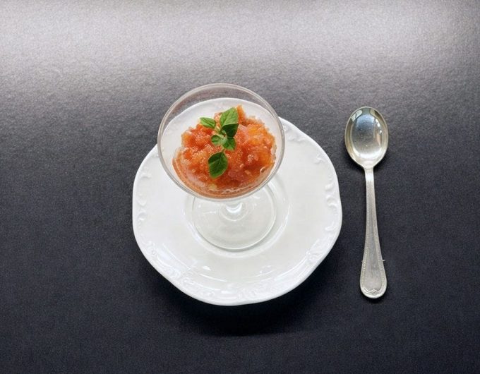 Granizado salado de tomate de elBulli
