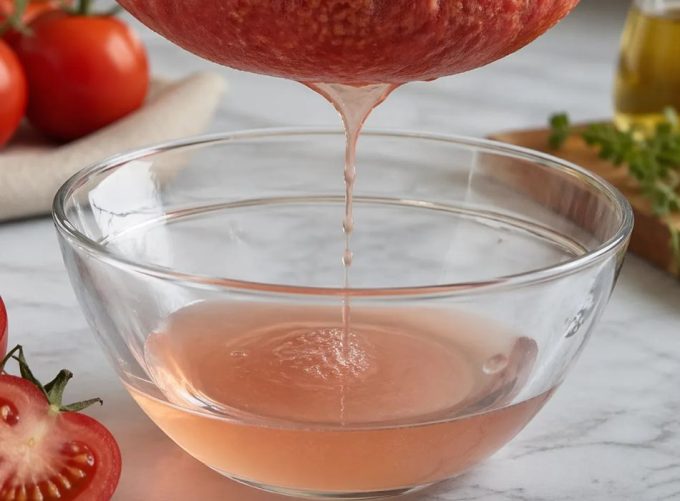 Filtración agua de tomate