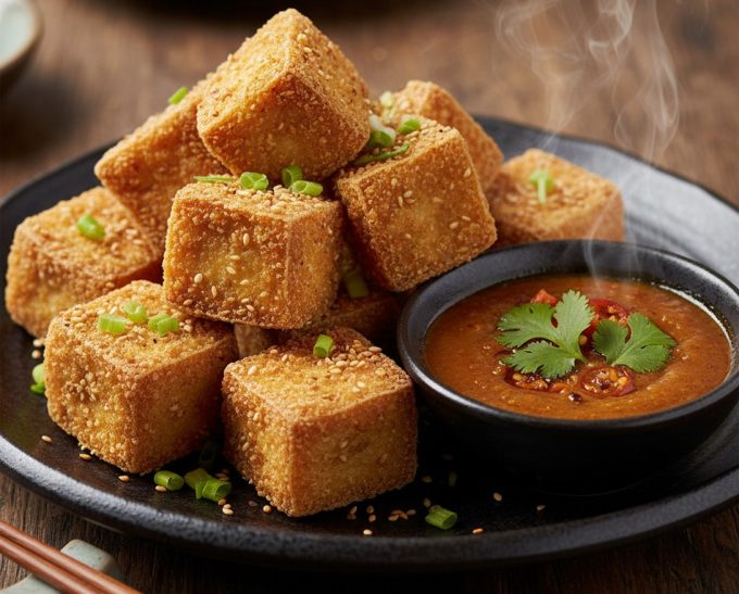 Tofu crujiente con salsa Chou Doufu