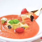 Salmorejo de frambuesas