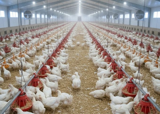 Granja industrial de pollos