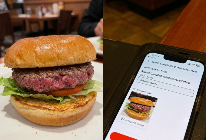 Falsa hamburguesa cruda